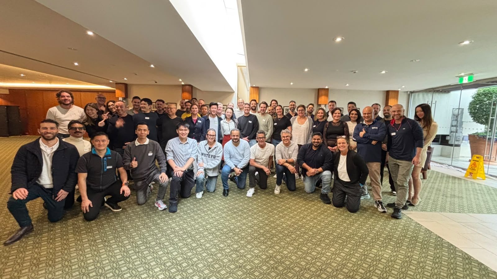 The EO Melbourne cohort together at Kooyong